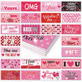 24 Designs Valentines Photo Booth Props Double Sided 11x5.5 Inch Valentine's Day Party Decorations for Photoshoot Photo Booth Pr