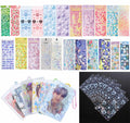 Lora Rossie 6 Kpop Photocard Holder Keychain Toploaders,50 Holographic Card Sleeves for Trading Cards Kpop Photocard,22 Ribbon H