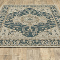 HomeRoots 506956 6 x 9 ft. Oriental Stain Resistant Indoor & Outdoor Rectangle Area Rug Grey