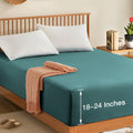 Manyshofu Queen Extra Deep Pocket Fitted Sheet Only - 1800 Thread Count Hotel Deep Fitted Sheet Up To 24 Inches Mattress, Teal D