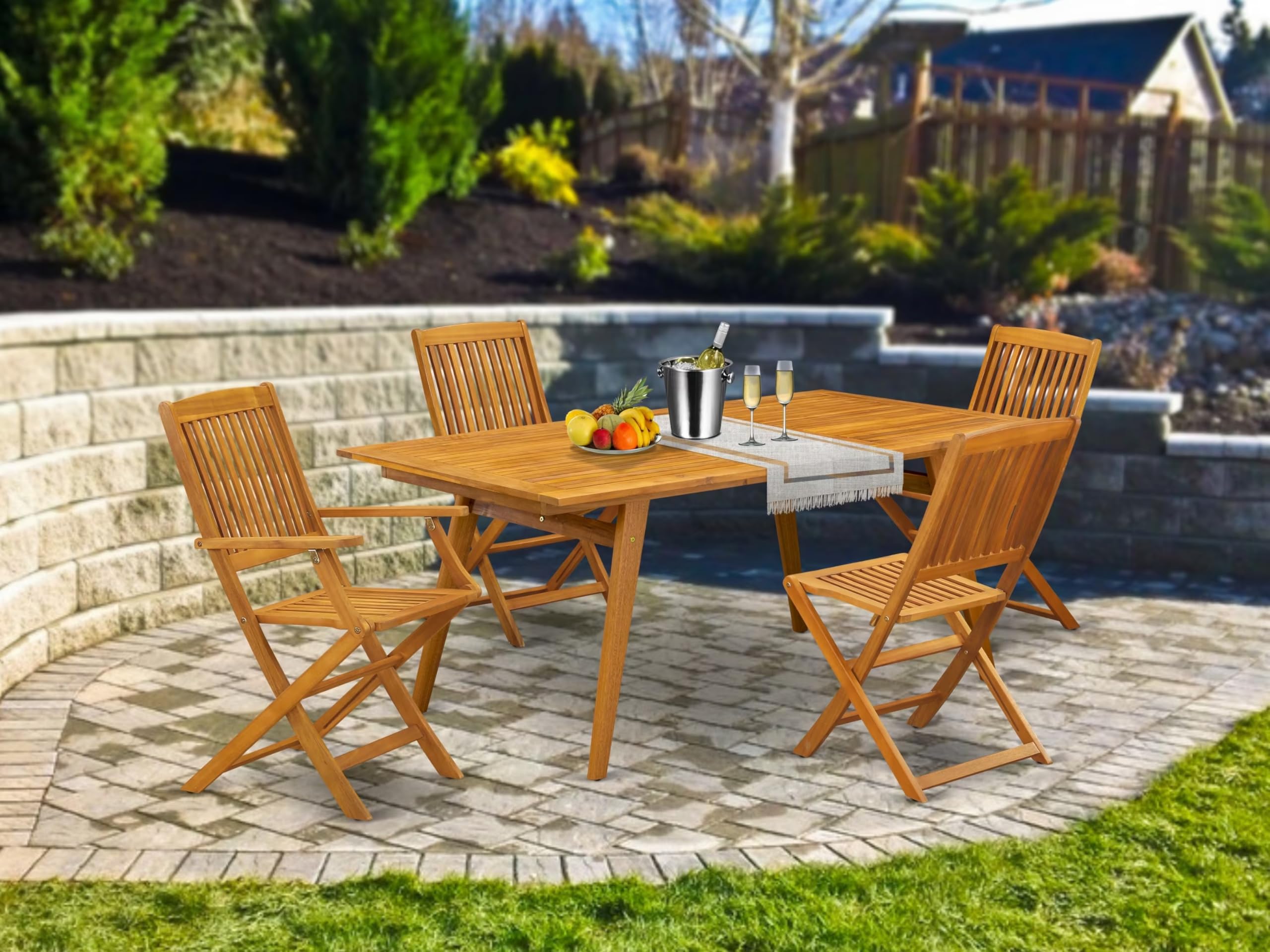 ESF Furniture Outdoor Patio Dining Set - Thumbnail 2