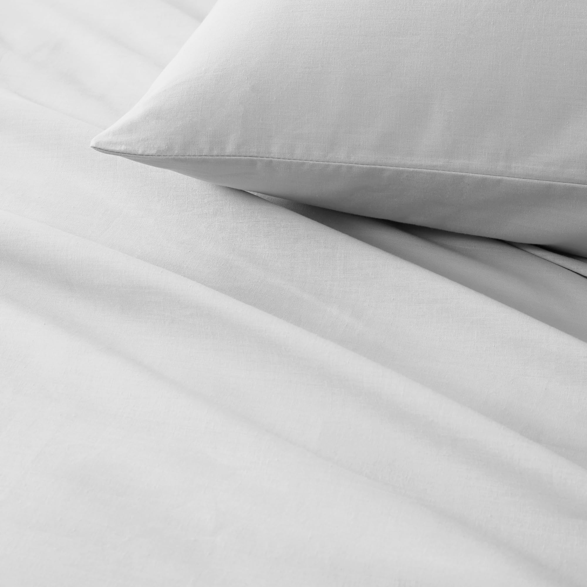 Comfort Spaces 100% Cotton Sheet Set Breathable, Lightweight, Soft With 14' Elastic Pocket Fits Up To 16' Mattress, All Season Cozy Bedding, Matching Pillow Case, Cal King White 4 Piece