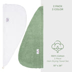 American Soft Linen 100% Cotton Hair Towels For Women, Head Towel Cap, Cotton Hair Turban Towel Wrap For Hair, Soft And Absorben