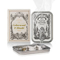 OPTATUM Paper Incense - 48pcs with Vintage Tin Case, Housewarming Gift for New Home Scented, Quick Usage & Long-Lasting Fragranc