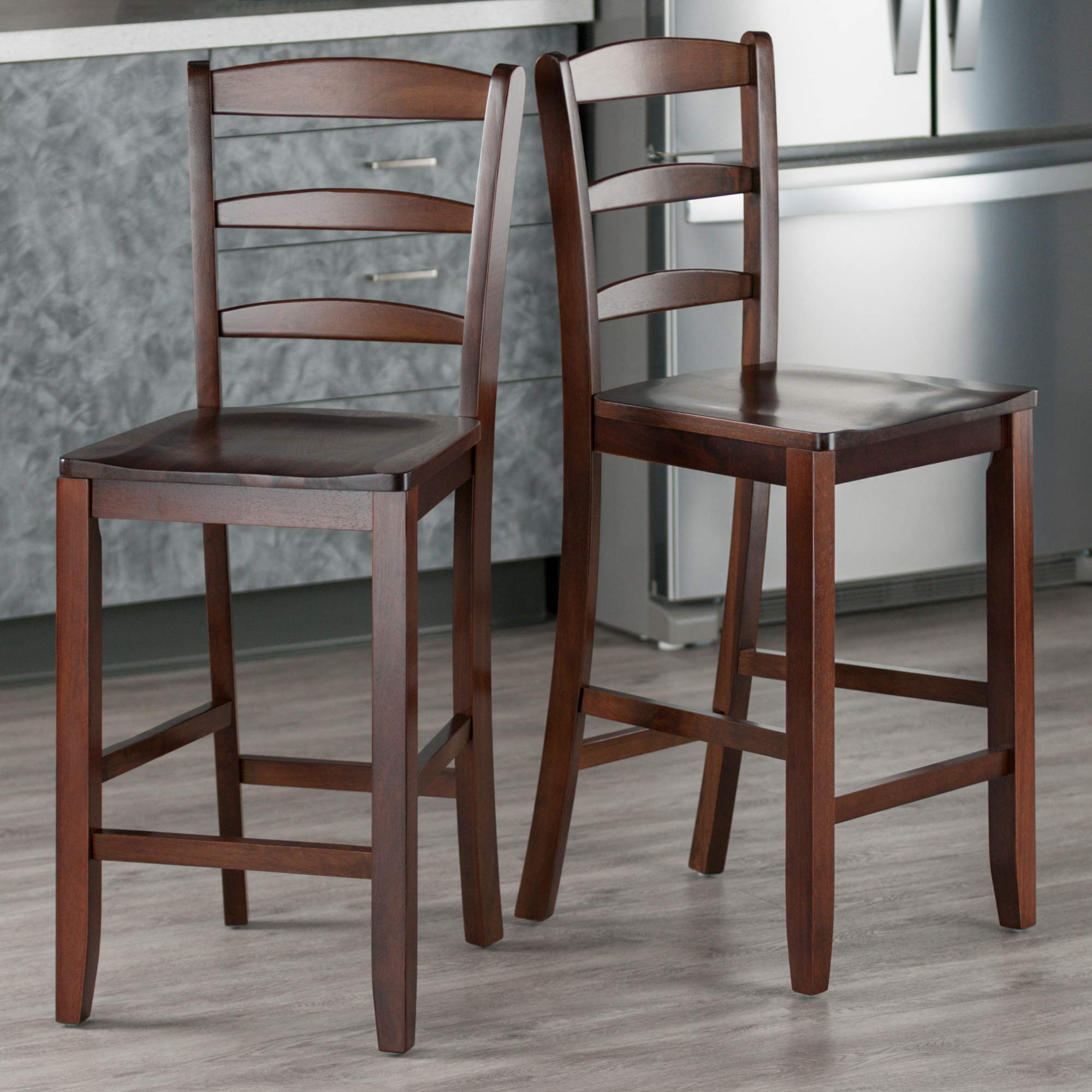 Winsome Benjamin Stool, 24', Antique Walnut