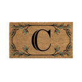 Evergreen Monogram Coir Doormat | Letter C | Front Door Mat For Outdoor Indoor Entrance | 28X16 Inches | Non-Slip Backing Doorwa