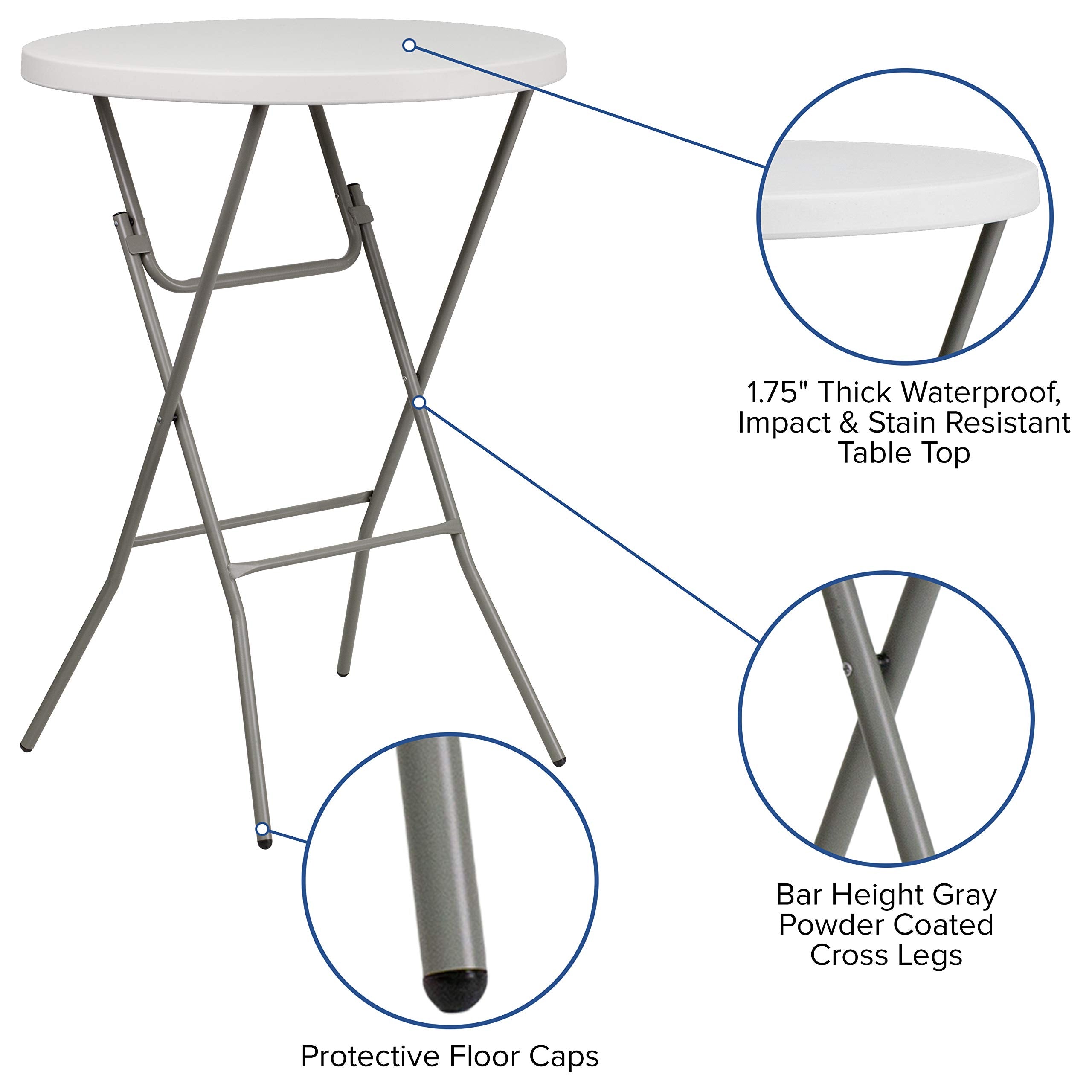 31.25&quot; Round Folding Table [Set Of 2]