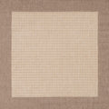 Couristan Recife Checkered Field Indoor/Outdoor Area Rug, 76, Natural-Cocoa