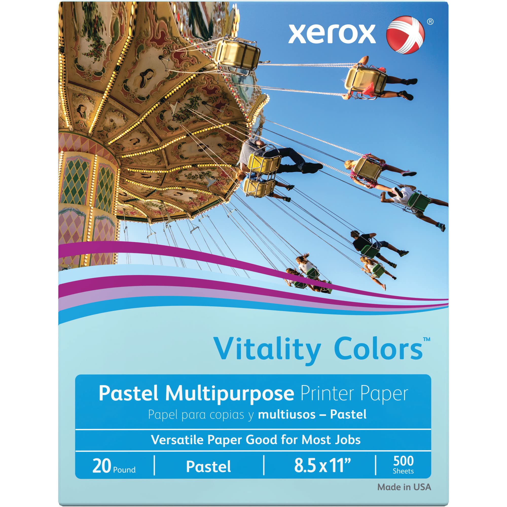 Multipurpose Colored Copy Paper, 20 Lb., 8 1/2In. X 11In., Blue, Ream Of 500 Sheets