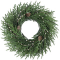 26 Inch Christmas Wreath, Christmas Wreaths for Front Door, Pine Wreath with Pine Cones Berries for Indoor Outdoor Wall Mantle D