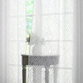 Chyhomenyc Marilyn White Sheer Curtains 72 Inch Length 2 Panels, Light Filtering Soft Airy 3D Leaf Clip Jacquard Textured Sheer