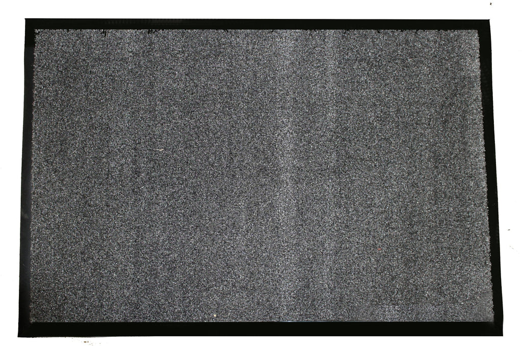 Durable Corporation-654S46 Wipe-N-Walk Vinyl Backed Indoor Carpet Entrance Mat, 4' X 6', Charcoal