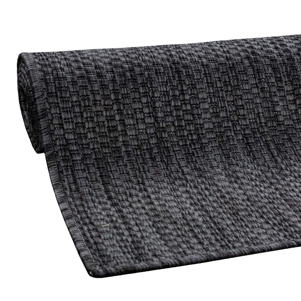 Solid Outdoor Rug For Patio Or Balcony Weatherproof In Mottled Green, Size: 6'7' X 9'2'