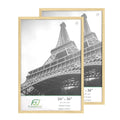 FrameWorks 24   x36    Wooden Poster Frame, Classic Natural Oak Matte Edged Frames w/Shatterproof Acrylic Glass, Photos, Posters