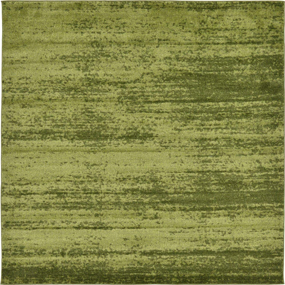 Unique Loom Del Mar Collection Area Rug - Lucille (7' 10'' Square, Green/ Hunter Green)