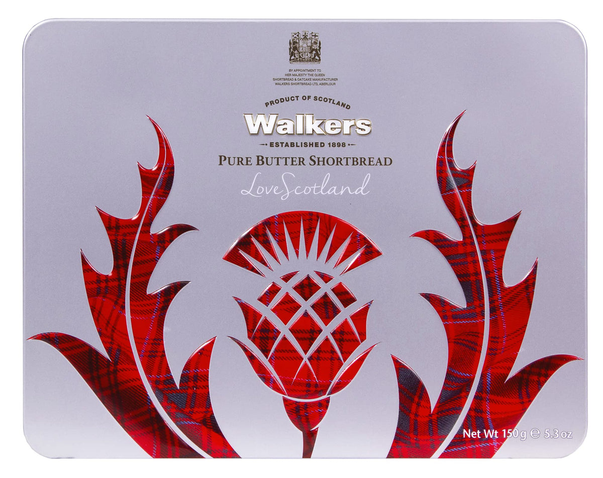 Walker'S Shortbread Scottish Icon Thistle Holiday Tin, Pure Butter Shortbread Cookies, 5.3 Oz Tin