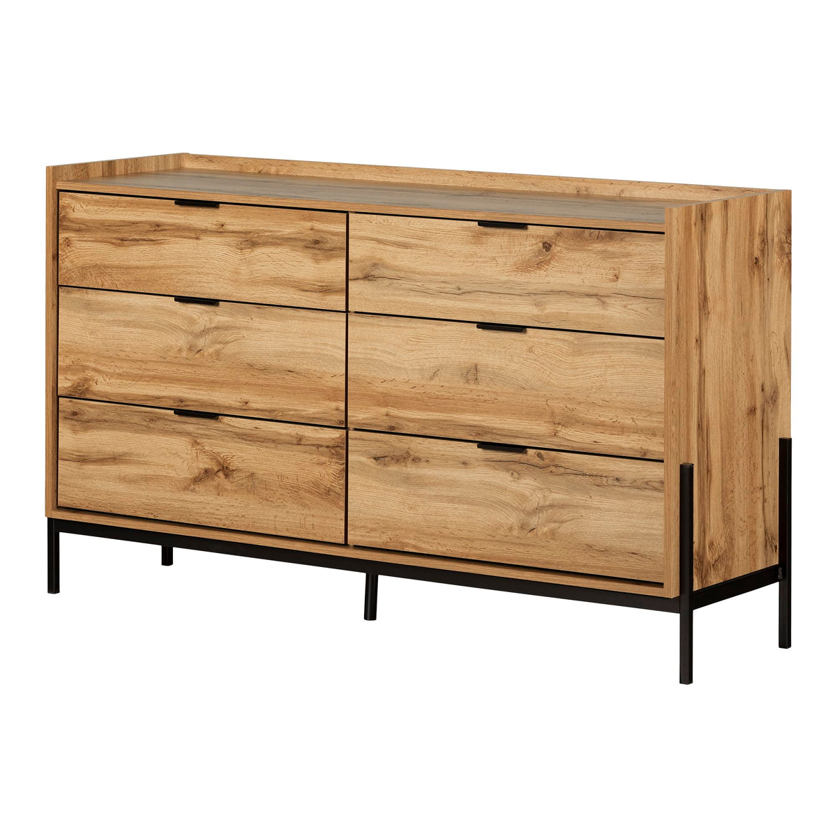 South Shore Milton 6-Drawer Double Dresser, Nordik Oak