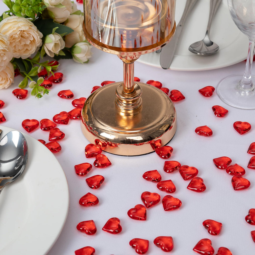 Aifans Vase Fillers For Home Deco And Centerpieces,Heart Shaped Marbles For Vases,Acrylic Heart Gems For Table Scatter,Valentine