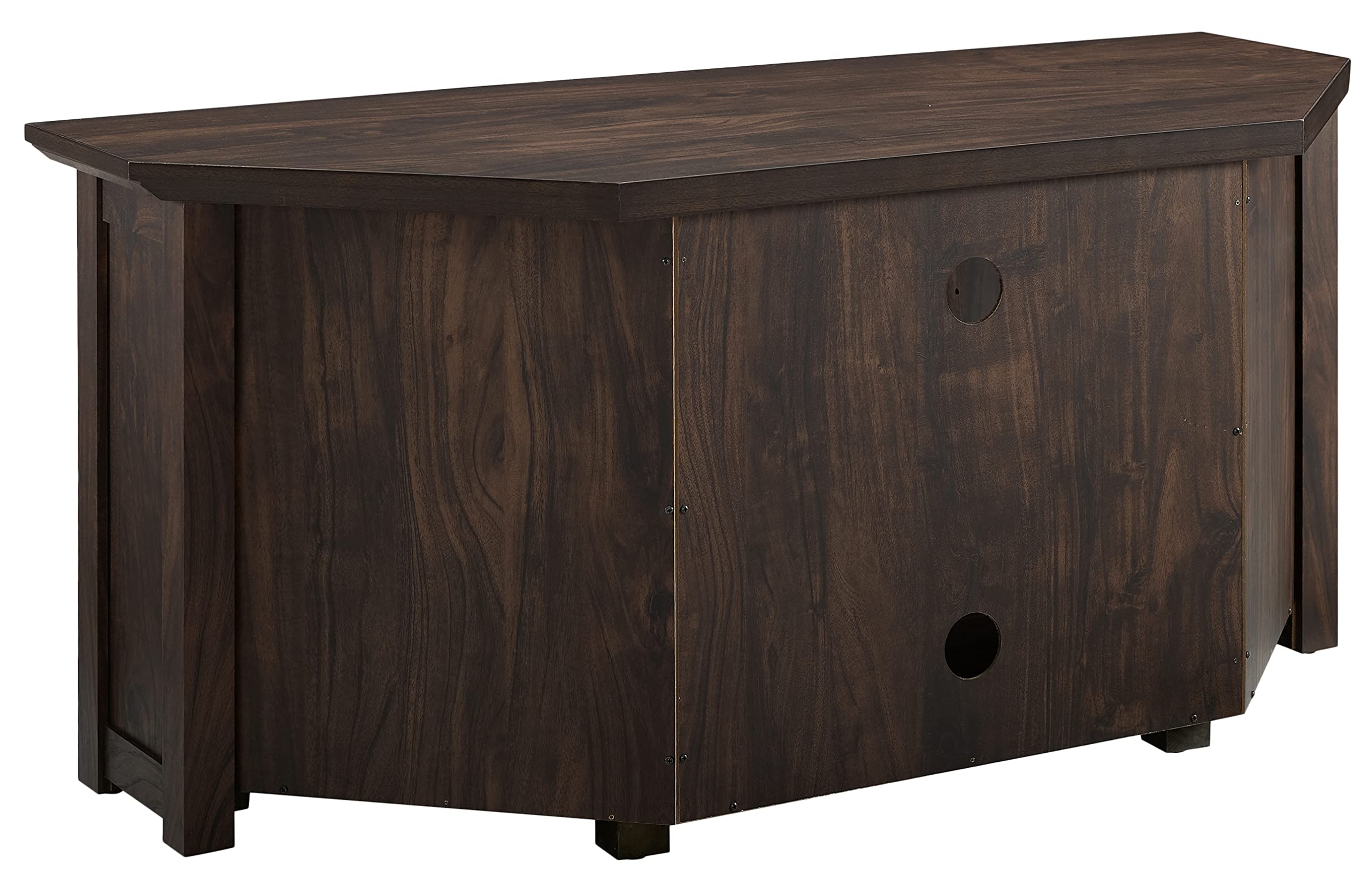 Crosley Furniture Camden TV Stand for 50+ inch TVs, Entertainment Center with Adjustable Storage Shelves, Dark Walnut