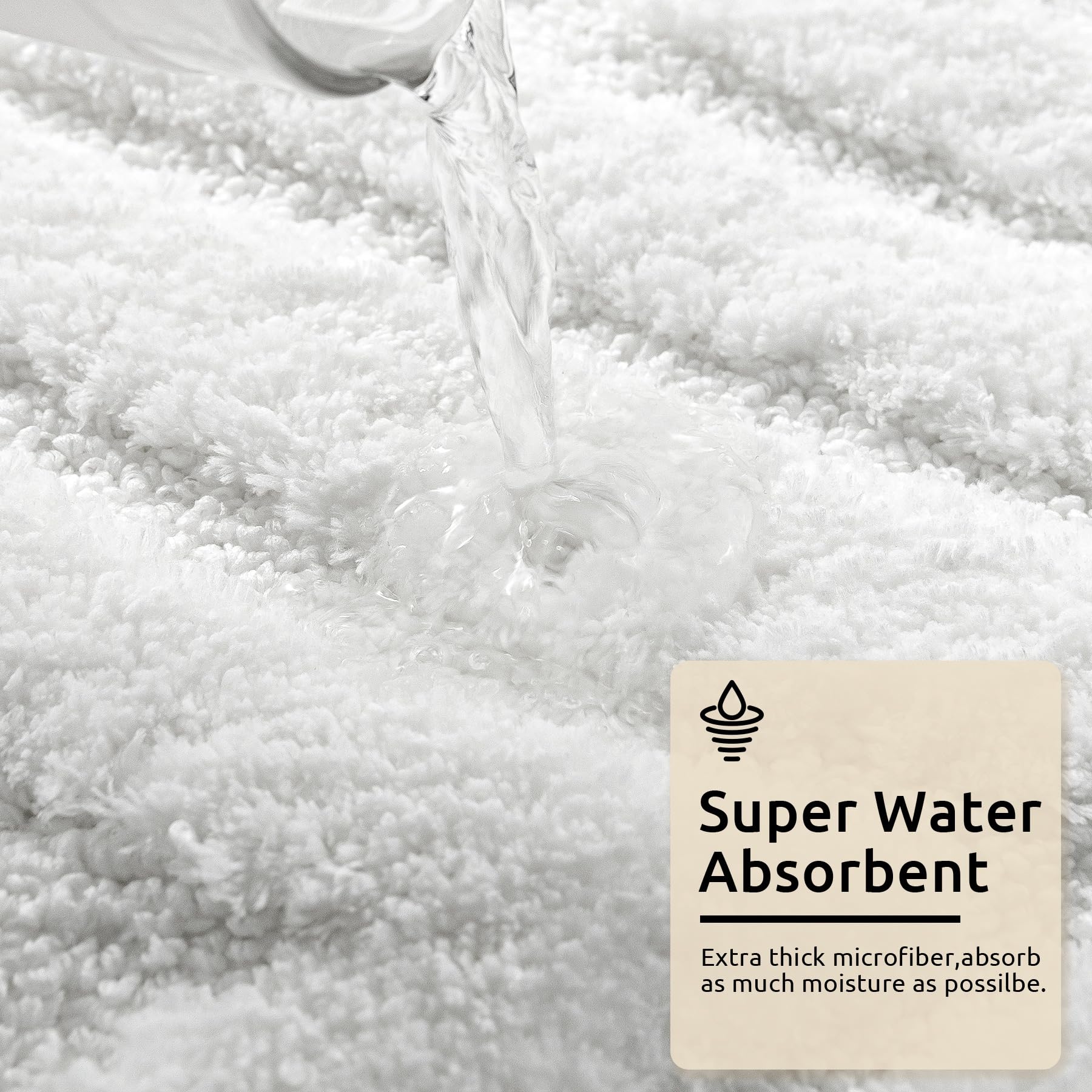 Dexde White Bathroom Rugs Boho Bath Mat Non Slip Geometric Luxury Soft Washable Carpet For Bathroom Shower Kitchen Entryway Mode