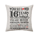 16Th Birthday Decorations For Boys And Girls Throw Pillow Cover, Happy Birthday Gifts For Her Or Him - 16 Years Old Birthday Gif
