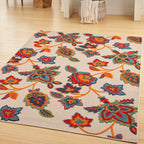 Nourison Aloha Indoor/Outdoor Modern Multicolor 9' X 12' Area Rug, Easy Cleaning, Non Shedding, Bed Room, Living Room, Dining Room, Kitchen (9X12)
