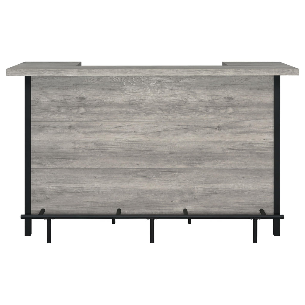 Coaster Furniture Bar Unit Grey Driftwood Black 182105