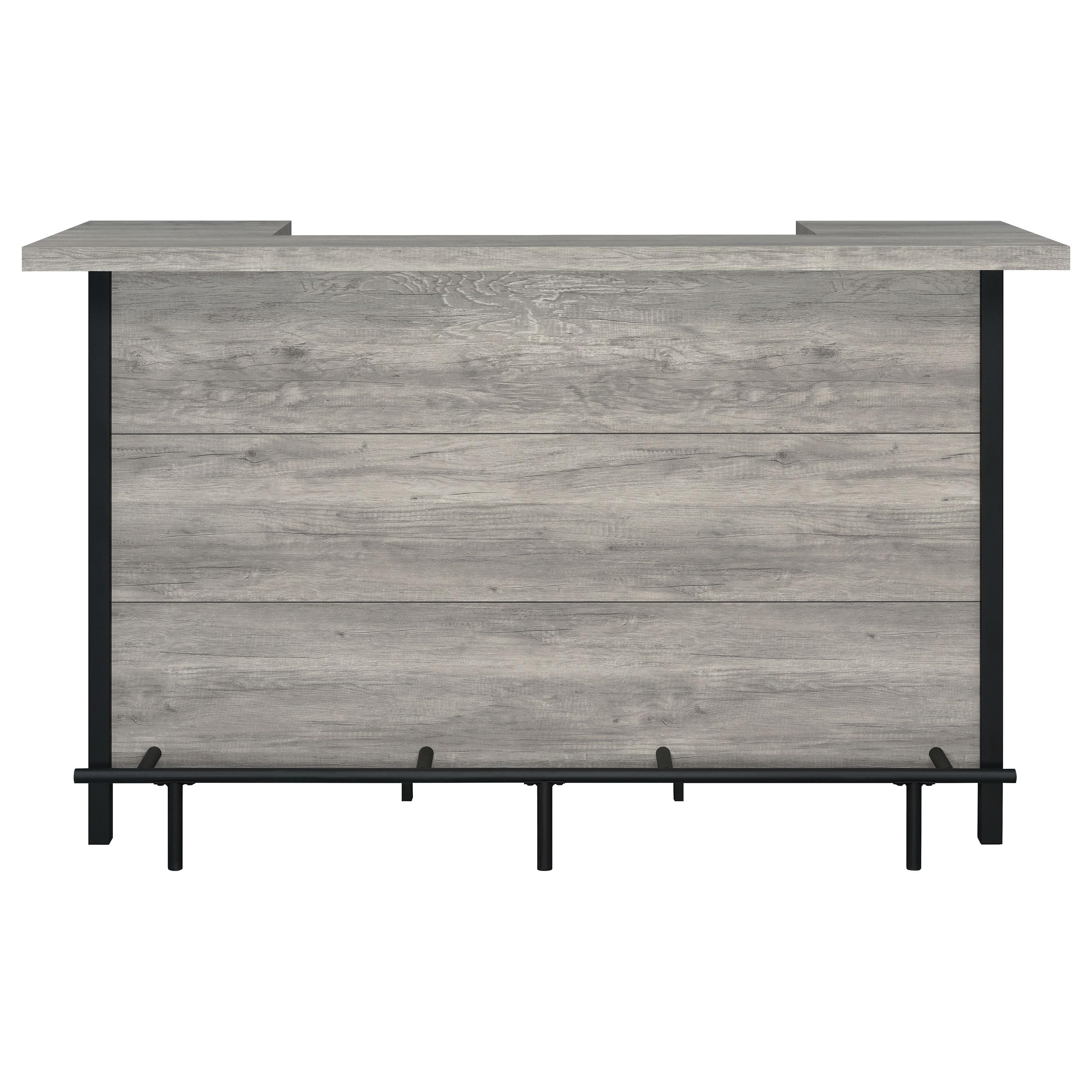 Coaster Furniture Bar Unit Grey Driftwood Black 182105