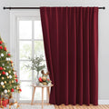 Nicetown Christmas Room Divider Curtain, Patio Door Curtain, Blackout Blinds For Sliding Glass Door, Outside Curtain Wide Width