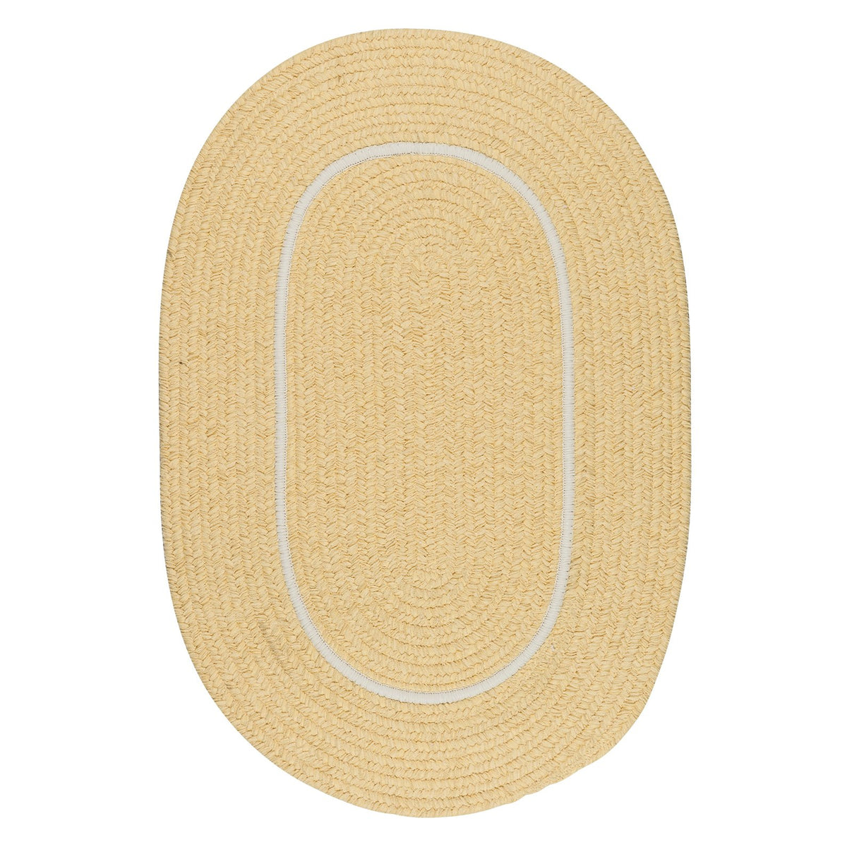 Silhouette Round Rug, 10-Feet, Pale Banana