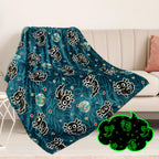Axolotl Blanket Kids Glow in The Dark Blanket Axolotl Gifts for Teens Girls Boys Cute Animal Salamander Toys Throw Blankets Soft