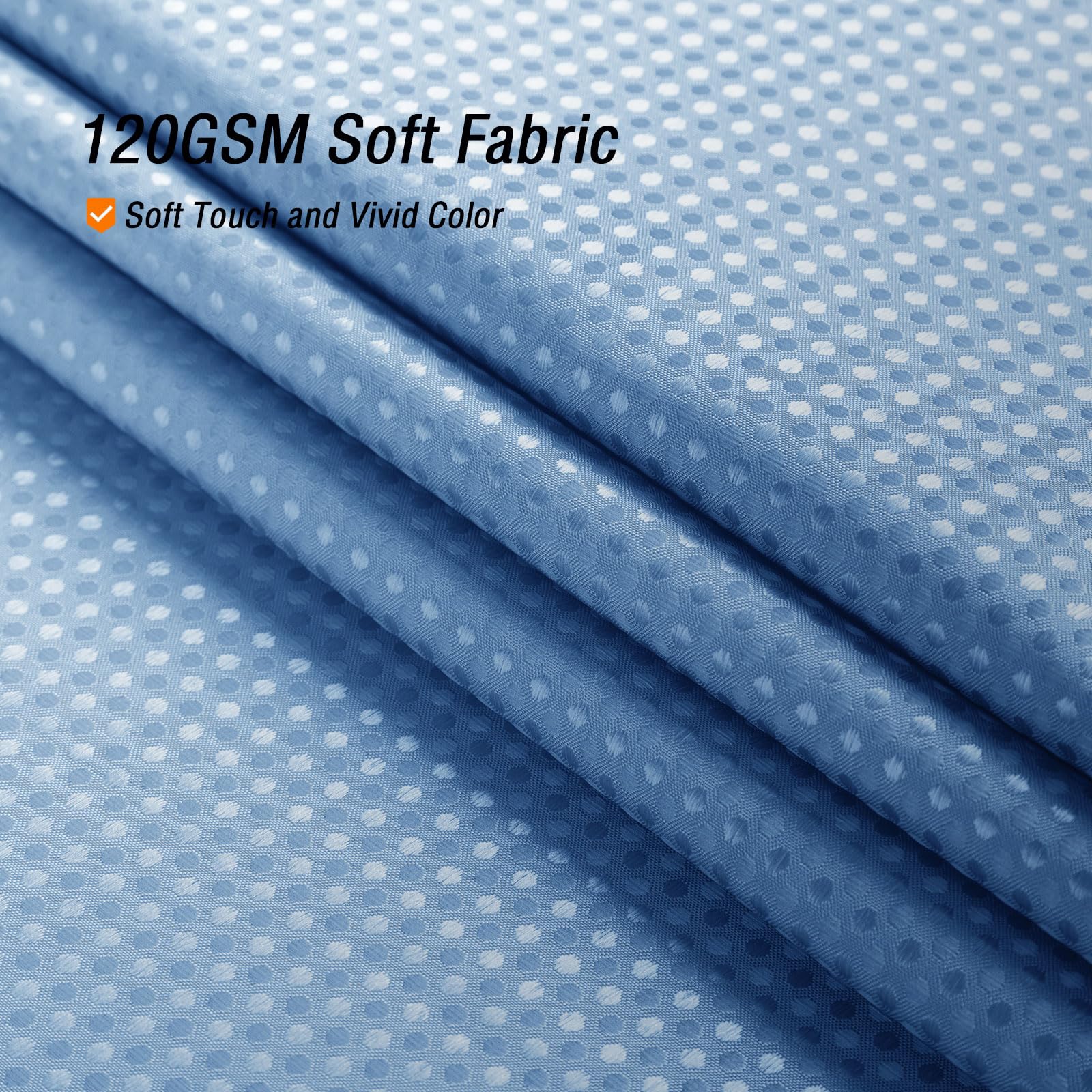 Gibelle Small Stall Shower Curtain 36 X 72, Narrow Blue Ombre Shower Curtain For Bathroom, Waffle Weave Fabric Shower Curtain Se