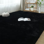 Area Rugs 9X12 Living Room: Black Shag Rug 9X12 Area Rugs - Large Plush Fluffy Carpet(Black, 9X12 Feet)