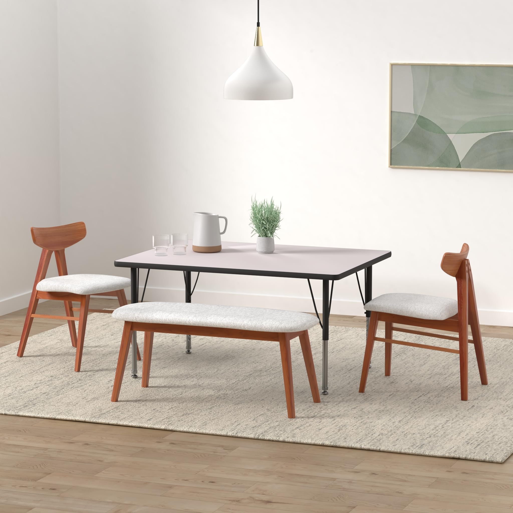 Flash Furniture 36x72 REC Grey Activity Table, 72"D x 36"W x 25.13"H, Gray