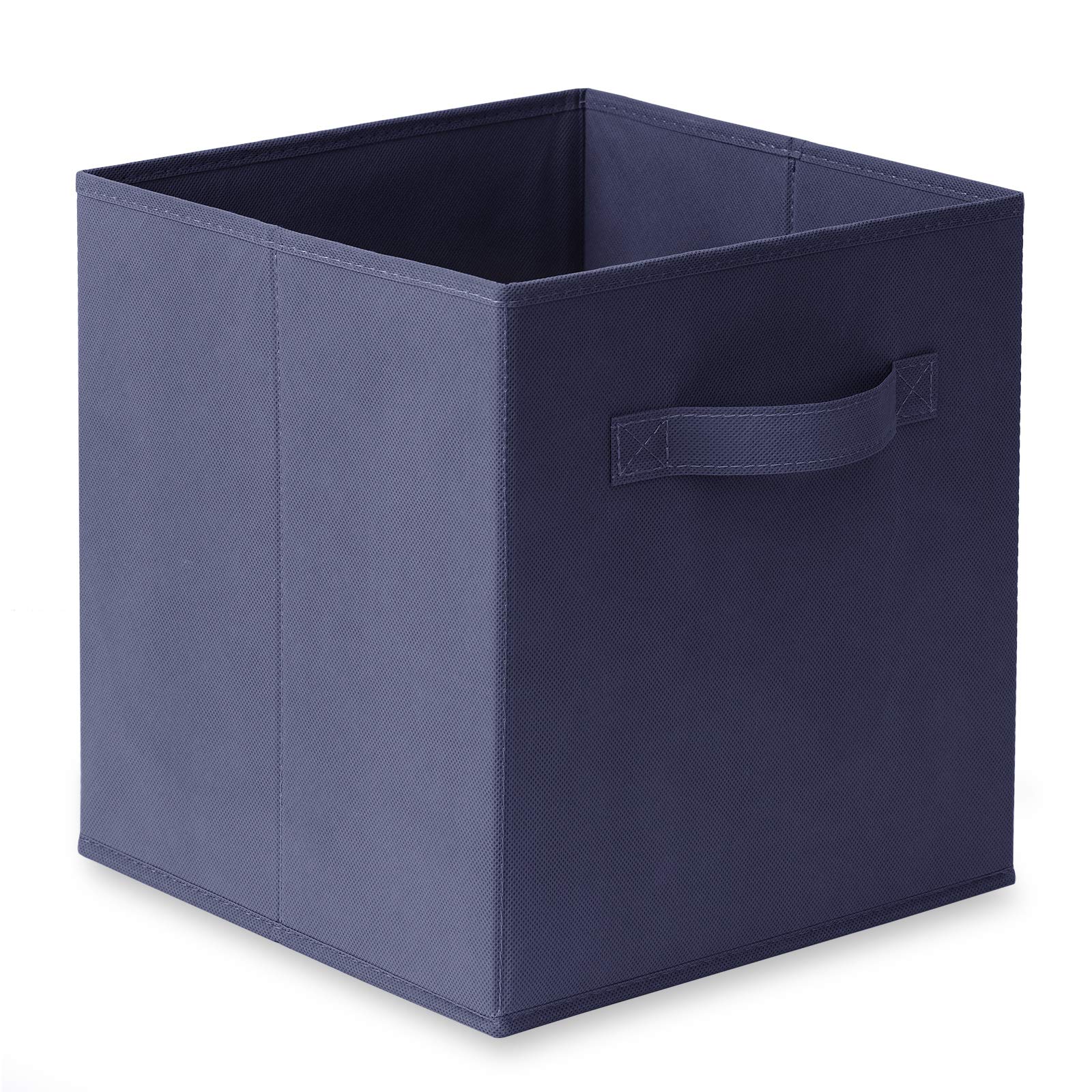 Casafield Set Of 6 Collapsible Fabric Cube Storage Bins, Navy Blue - 11'' Foldable Cloth Baskets For Shelves, Cubby Organizers &