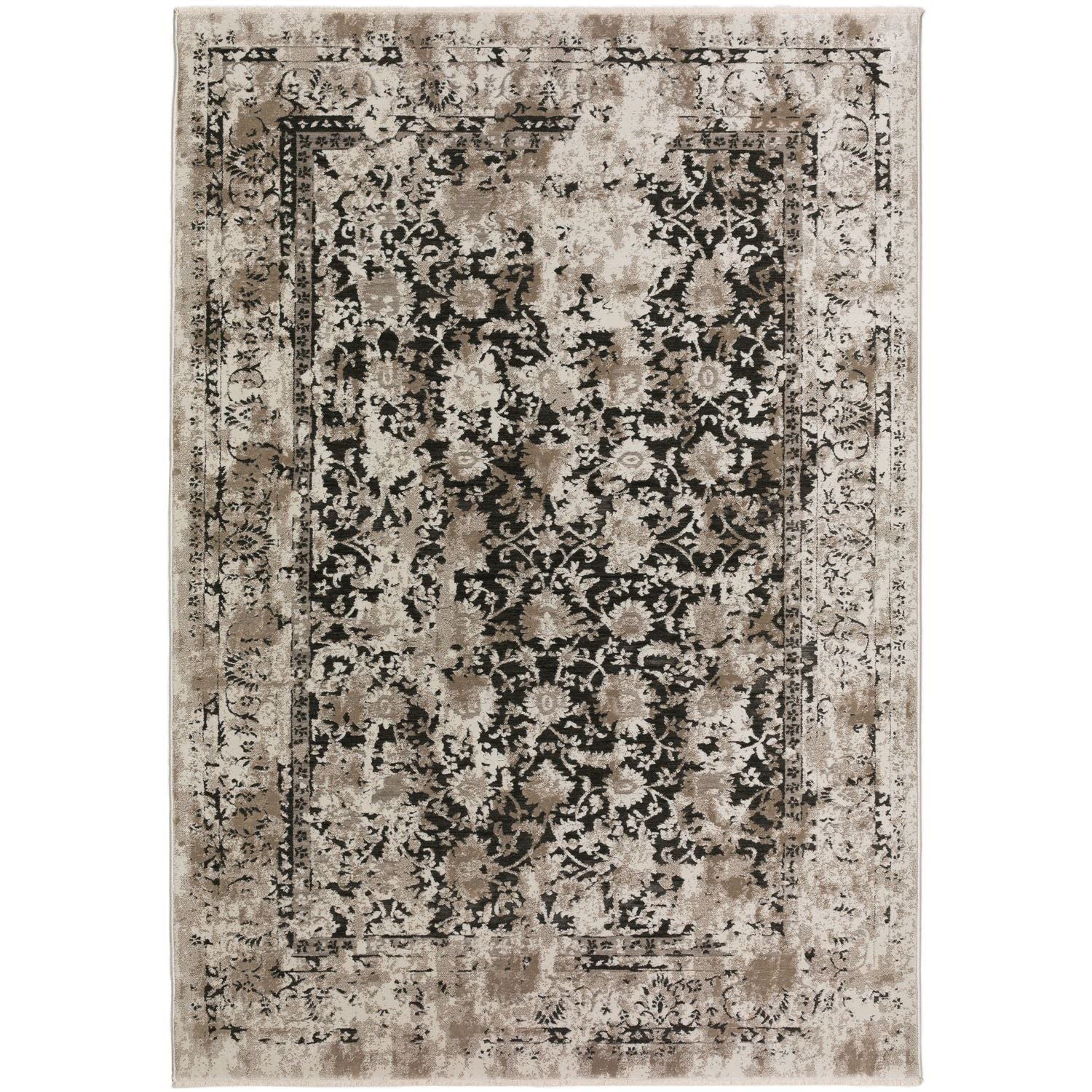 Antalya Ay2 Black Transitional Rug Rectangle 3' 3" X 5 ' 3"