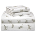 Pointehaven 180 Gsm Velvet Feel Luxury 100% Cotton Printed Flannel Sheet Set, Twin Xl, Cats - Warm & Cozy - Pre-Shrunk -Deep Poc