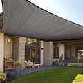 LOVE STORY 12 x 16 Sun Shade Sail Huge Rectangle UV Block Breathable Canopy for Outdoor Patio Garden Plant Cover, Dark Grey
