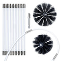 HOKLNUSE Dryer Vent Cleaner Kit Chimney Sweep Cleaning Tools Pellet Stove Cleaner Kit Air Dryer Duct Fireplace Brushes for Easy 