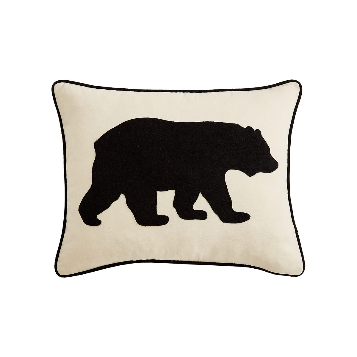 Eddie Bauer Home Throw Pillow With Zipper Closure, Perfect Home Decor For Bed Or Sofa, 16' X 20', Winter Lab Black/White