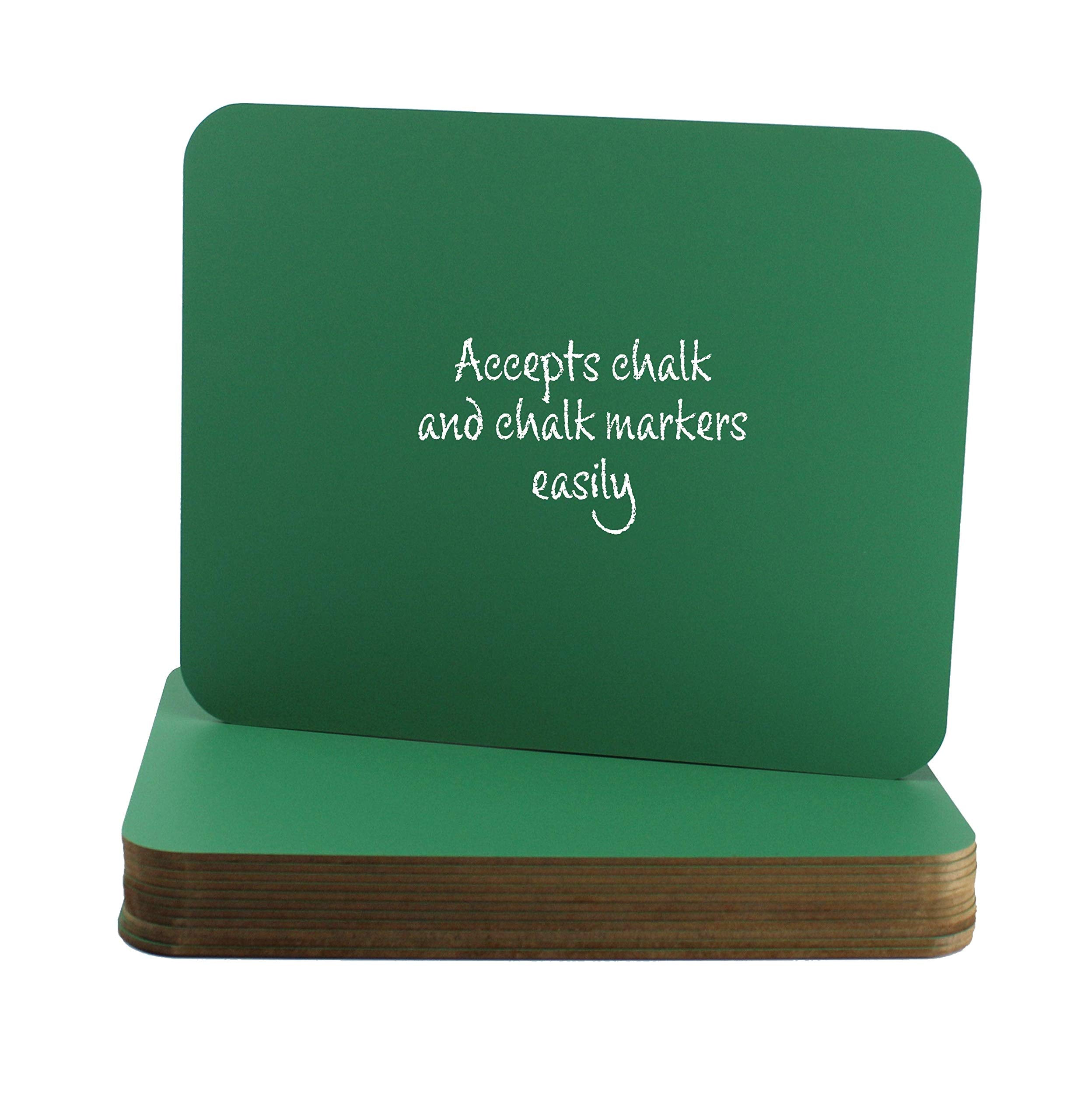 Flipside Products 9.5 x 12 Green Chalkboards, Classroom Set, Student Drawing, Small School Chalkboard, Menu Board, Pack of 12