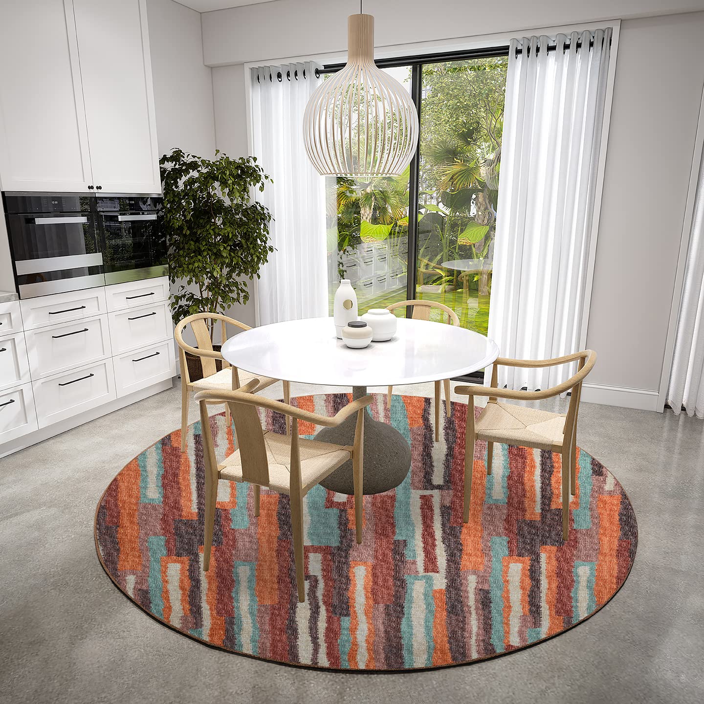 Dalyn Rugs Brisbane Br7 Bold Retro Stiped Canyon 8' X 8'