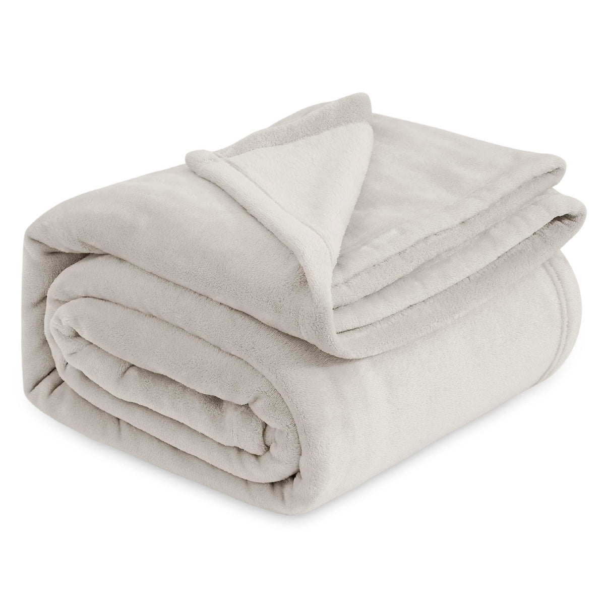Bedsure Fleece Bed Blankets Full Size Linen - Soft Lightweight Plush Fuzzy Cozy Luxury Blanket Microfiber, 84X90 Inches