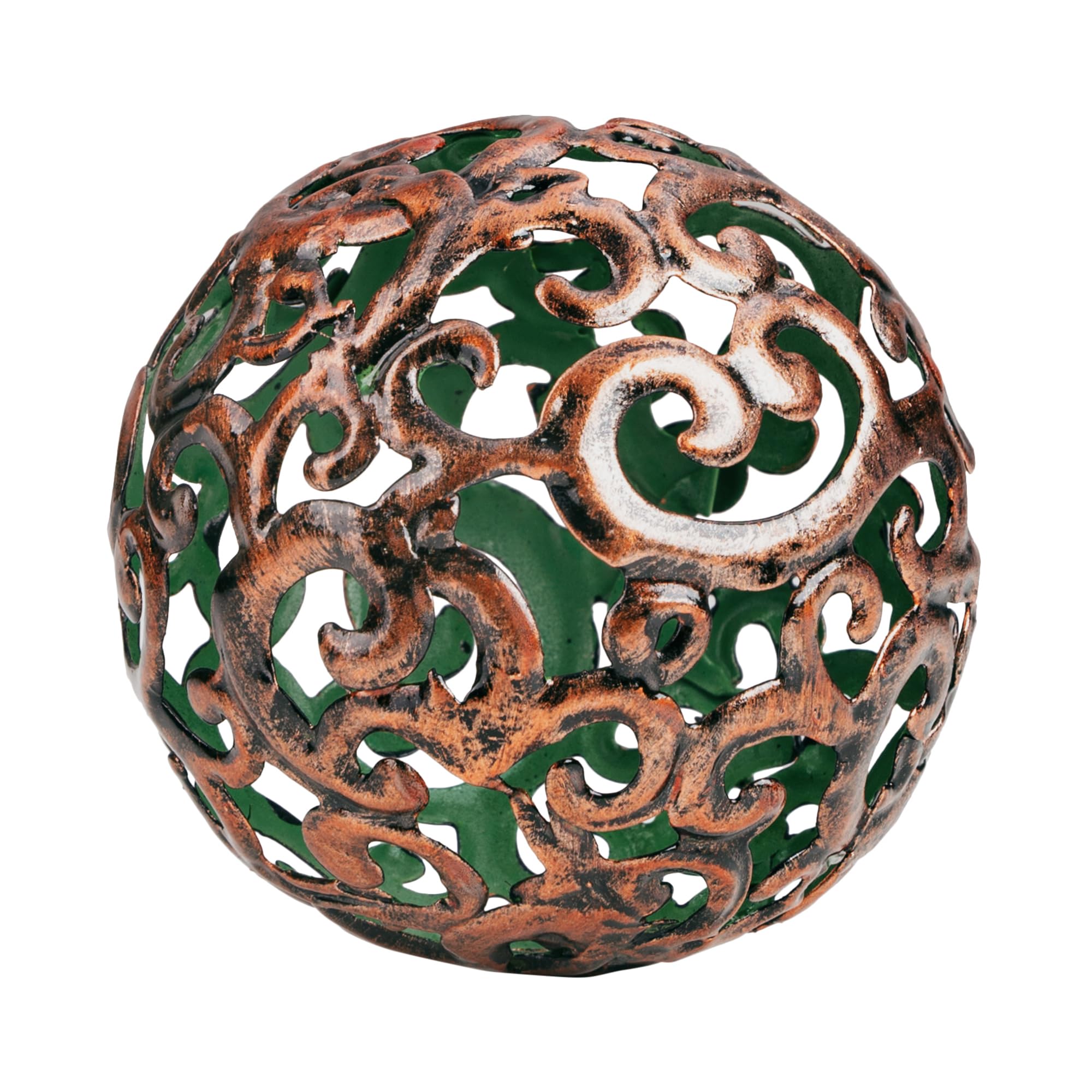 Everydecor Metal Decorative Sphere for Home Decor - Fancy Bronze, Hand Painted, Modern Decorative Balls for Living Room, Bedroom