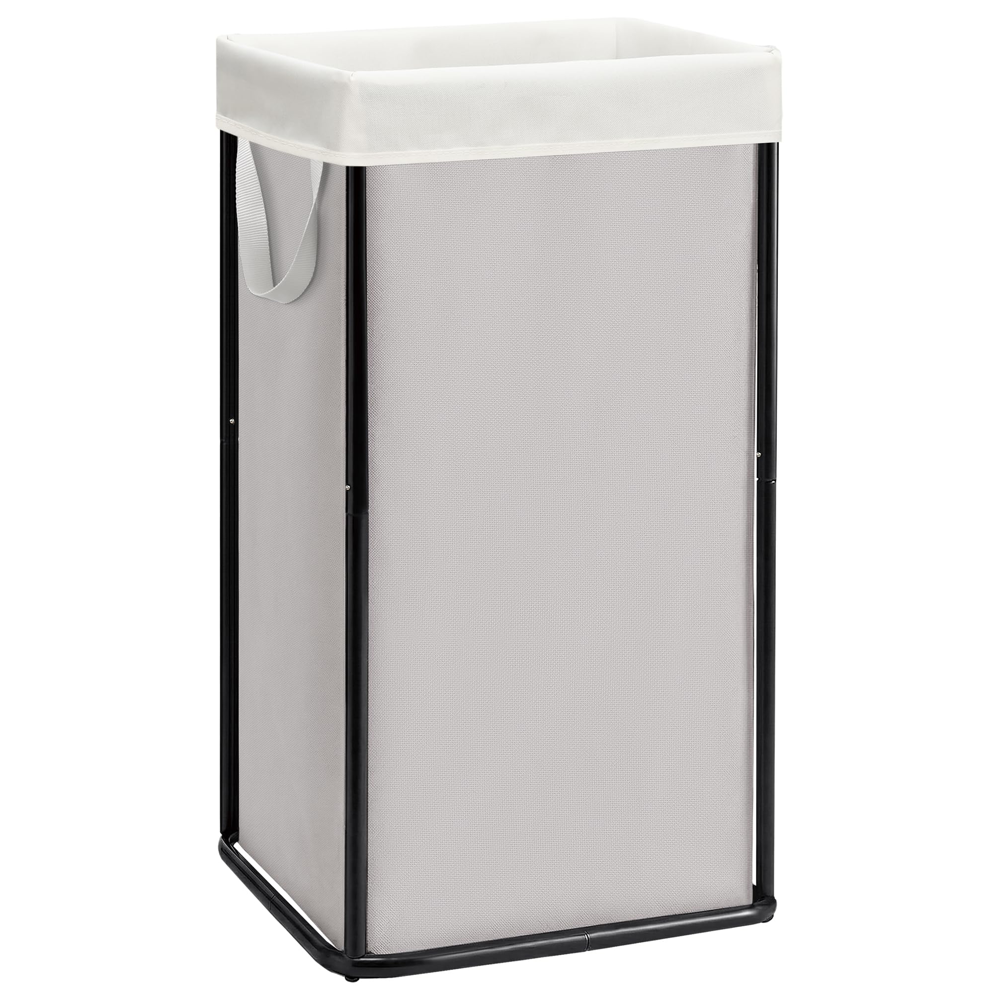 STORAGE MANIAC Large Laundry Hamper, 23.7 Gal. Metal Laundry Basket with Removable Bag for Easy Carry, Strong Dirty Clothes Hamp