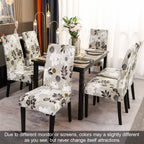 Jqinhome Chair Covers For Dining Room Set Of 4, High Stretch Removable Washable Parsons Chair Slipcover For Home Party Hotel Wedding Ceremony (Flower,4Pcs)