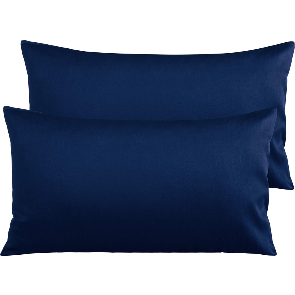 Ntbay 500 Thread Count 100% Egyptian Cotton King Pillowcases, Super Soft And Breathable Envelope Closure Pillow Cases, 20X36 Inches, Navy Blue
