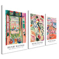 Wieco Art Canvas Wall Art 3 Piece Henri Mattise Art Abstract Colorful Matisse Posters Canvas Prints for Wall and Home Office Dec