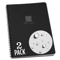 Rite In The Rain Weatherproof Side Spiral Notebook, 6.625' X 8.5', Black Cover, Dot Grid Pattern, 2 Pack (No. 773Dg-Lgl2)