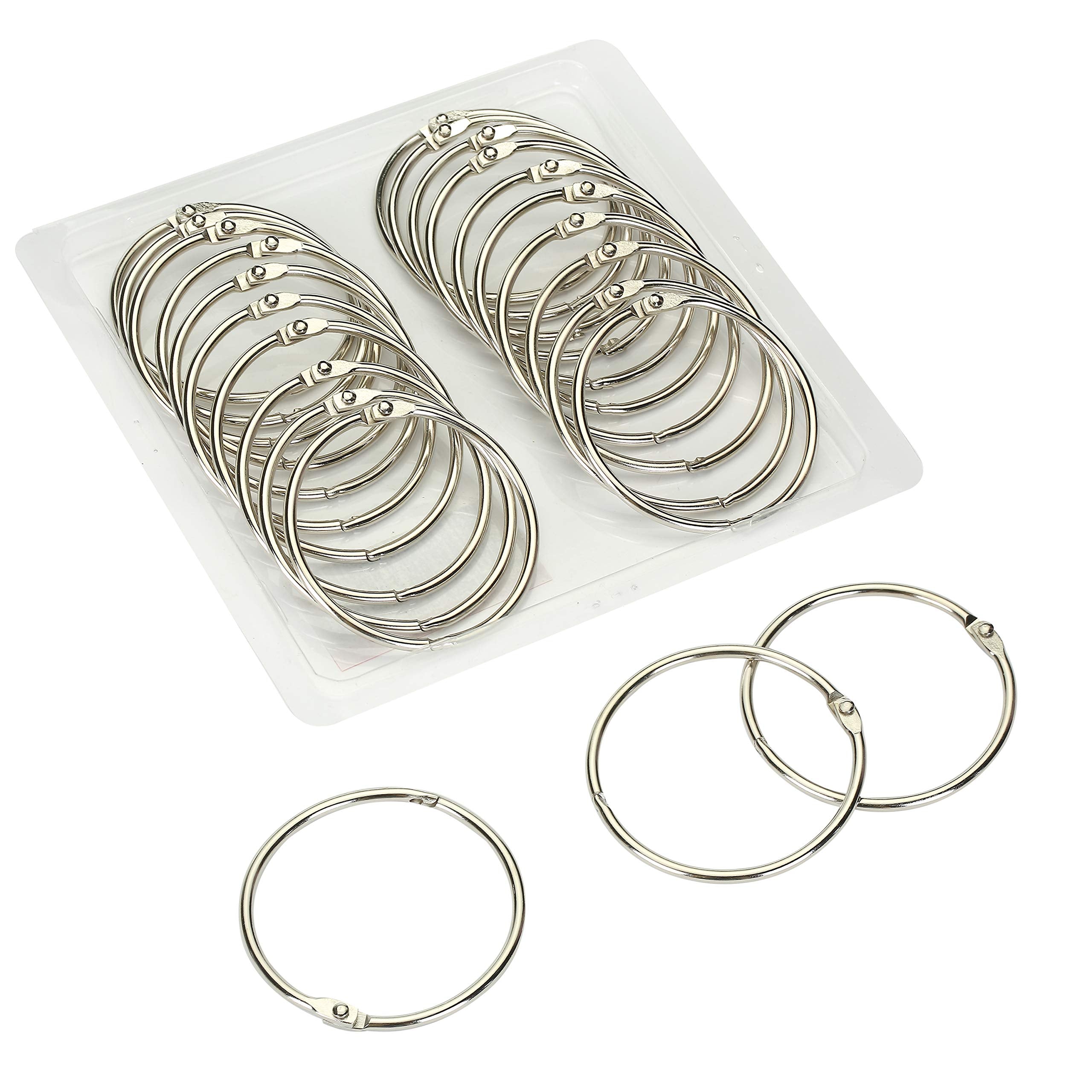 Mr. Pen- Loose Leaf Binder Ring, 20 Pack, 2 Inch, Binder Rings, Book Rings, Metal Rings For Index Cards, Rings For Flash Cards,